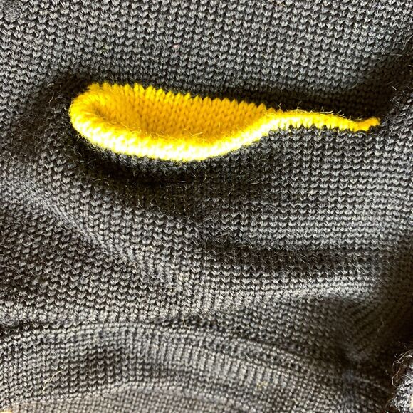 Vintage 60s Dehen 100% Wool Navy Varsity Cardigan -  Kids Size 4T - Picture 12 of 12